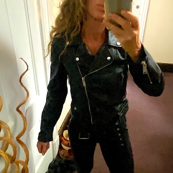 ZARA Genuine Leather Jacket Brand New Size S - Picture 7 of 16